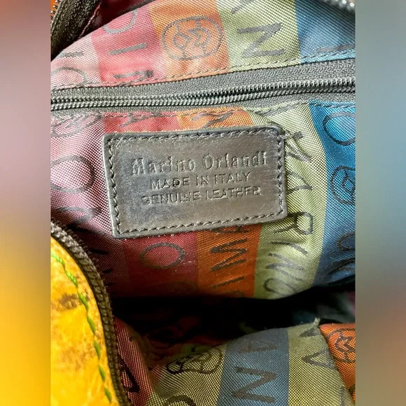 Marino Orlandi Bambina Croc Embossed Leather Purse - Picture 4 of 4